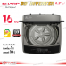 SHARP เครื่องซักผ้า Inverter Direct Drive 16 กก. ES-WJX16-GY