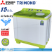 TRIMOND เครื่องซักผ้าไตรมอนด์ 2 ถัง ความจุ 15 กก. รุ่น TWM-S150ETA รับประกัน 12 ปี (ส่งฟรีทั่วไทย) 